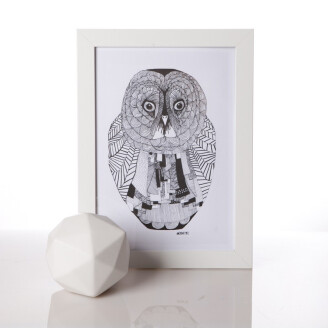 Mooncake poster small Owl image