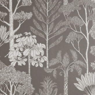 Ferm Living Trees - mörkbrun trätapet kuva