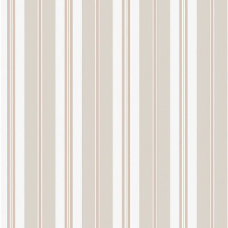 Sandhamn Stripe är en ljus randig tapet i vita och beige färg kuva