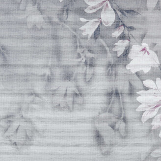 Trailing Magnolia harmaa kukkatapetti 1838 Wallcoverings kuva