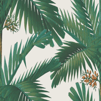 Palm Spring vihrea palmutapetti Rebel Wallsilta kuva