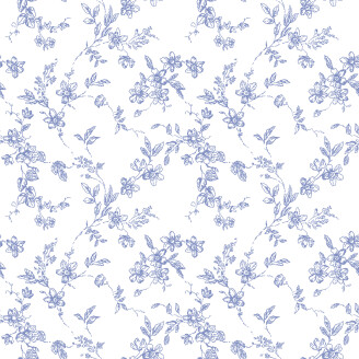 Bella sininen kukkatapetti Durolta 366 04 kuva