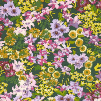 Wildflower meadow varikas tapetti vihrea painoitteisena image