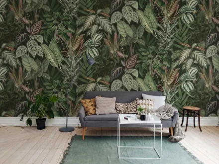 Luonnonlaheinen mittatilattu tapetti Mischievous Monkeys Rebel Wallsilta R14592 v2