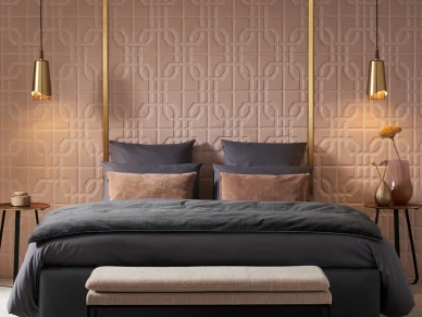 Makuuhuoneen akustiikka tapetti tuo hotelli tunnelman