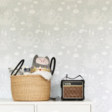 Drakhimlen harmaa lastentapetti Majvillanilta kuva