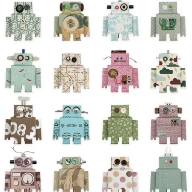 Robots robottitapetti lastenhuoneeseen Studio Dittelta kuva
