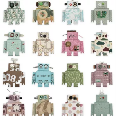 Robots robottitapetti lastenhuoneeseen Studio Dittelta image
