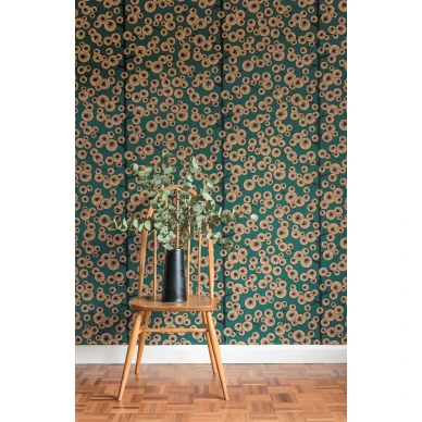 cotton tree ihanan tummanvihrealla pohjalla ja pronssisilla palloilla tuo eloa kotiin image