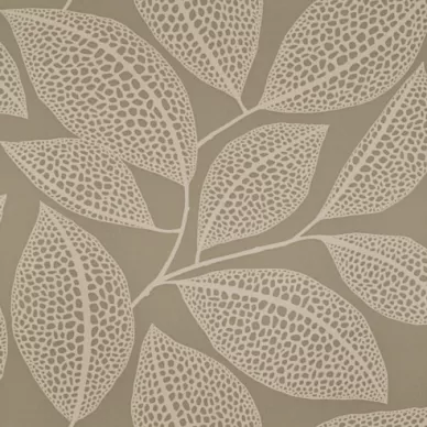 Pebble Leaf ruskea lehtitapetti Miss Printilta image