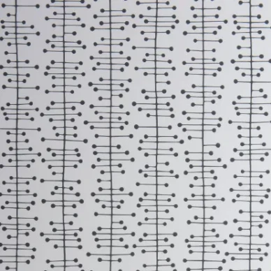 Muscat small mustavalkoinen graafinen retrotapetti Miss Printilta image