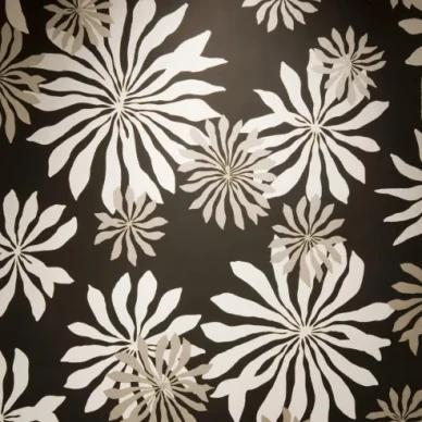 Fleur musta kukkatapetti Miss Printilta kuva