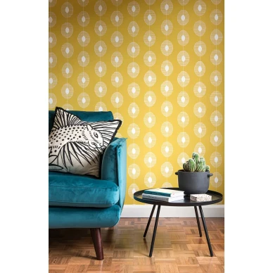 Dewdrops sopii taydellisesti hieman retrohtavaan sisustukseen ja keltainen piristaa sita taydellisesti kuva