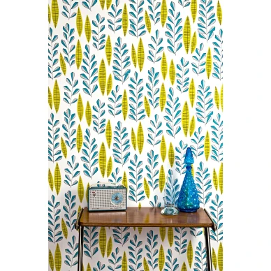 Garden city bustle varinen tapetti piristaa kotia ja sopii niin olohuoneeseen kuin makuuhuoneisiinkin kuva