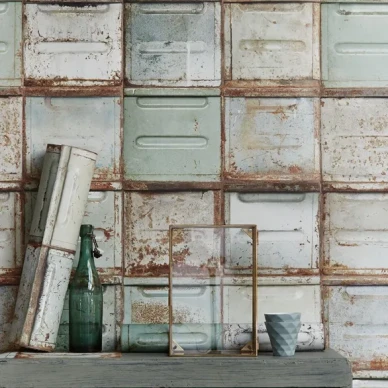 Container rustiikkinen tapetti tyohuoneeseen Studio Dittelta kuva