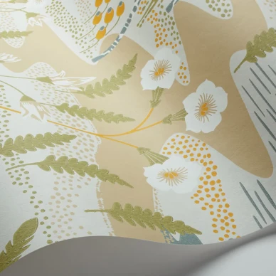 Wonderland Flyttfrö tapet beige kuva