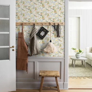 Hoppmosse leikkimielinen tapetti eteiseen Borastapeterilta image