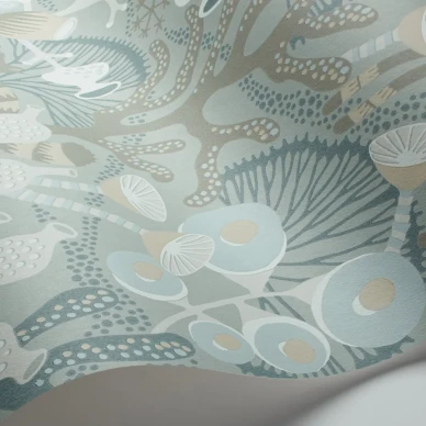 Wonderland Koralläng tapet blå kuva