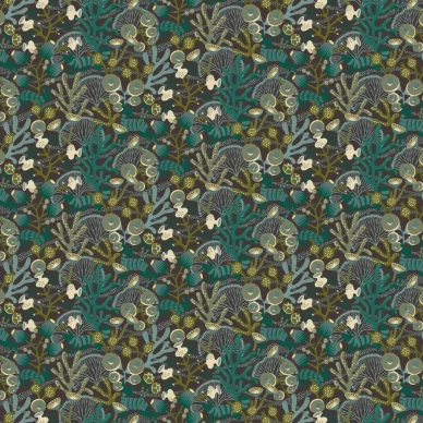 Wonderland Koralläng tapet grön kuva