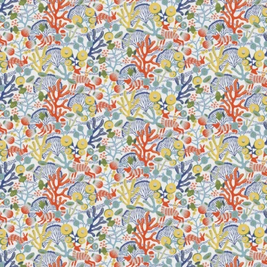 Wonderland Koralläng tapet vit kuva