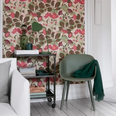 Vildtuta monivarinen kukkatapetti Borastapeterilta image