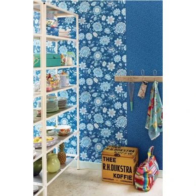 Folklore Chintz tapet dark blue kuva