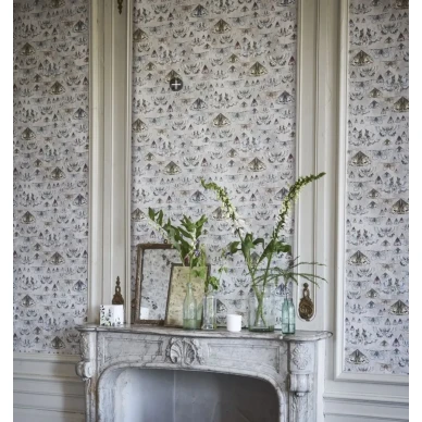 Designers Guild Issoria tapet zinc kuva