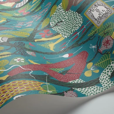 BoråsTapeter Melodi tapet blå kuva