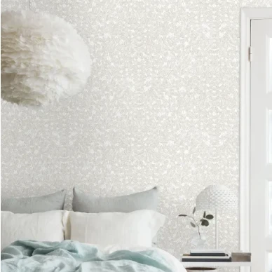 Romans vaaleanharmaa lehtitapetti Borastapeterilta image