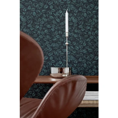 BoråsTapeter Amorina tapet med bladmönster blå image