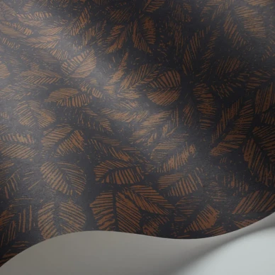 BoråsTapeter Amorina tapet med bladmönster brun image