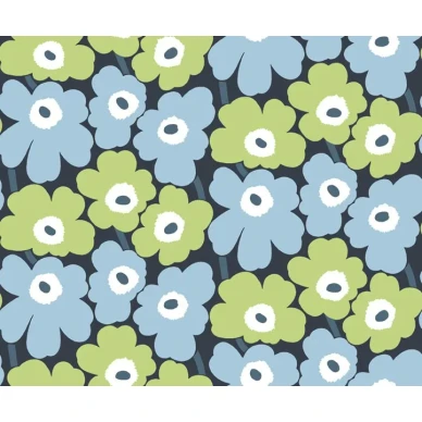 Pieni Unikko tapet grön kuva