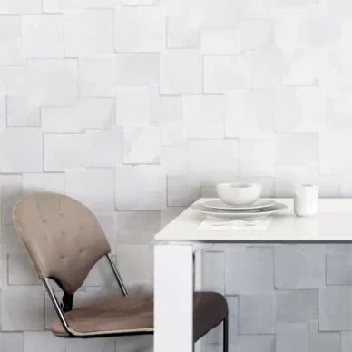 Spry valkoinen ruudullinen tapetti Mimoulta kuva