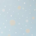 Confetti sininen pilkullinen tapetti lastenhuoneeseen Majvillanilta