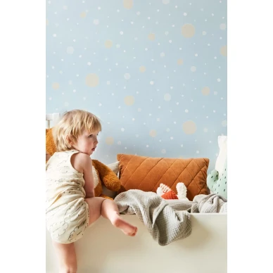 Majvillan Confetti tapet Soft Blå kuva