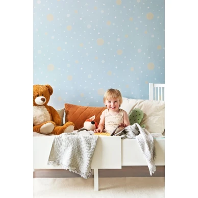 Majvillan Confetti tapet Soft Blå kuva