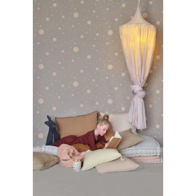 Majvillan Confetti tapet mysterious grey kuva