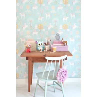 Majvillan True Unicorns tapet Turkos kuva