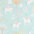 Majvillan True Unicorns tapet Turkos
