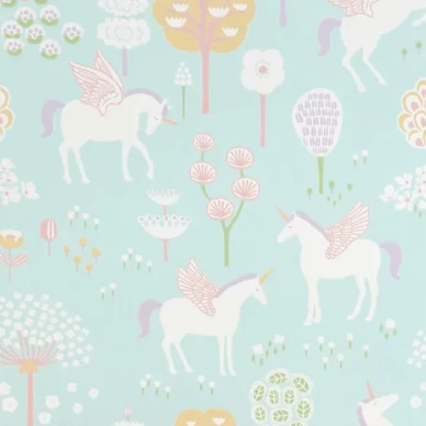 Majvillan True Unicorns tapet Turkos kuva