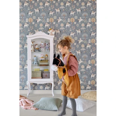 Majvillan True Unicorns tapet evening blue kuva