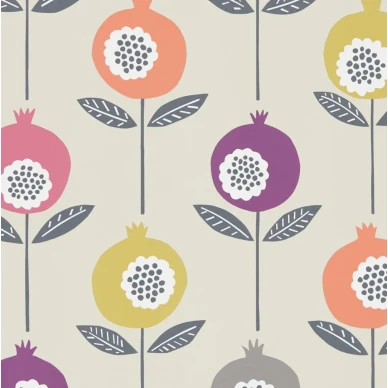 Scion Pepino blommig tapet Bilberry/Dijon/Rhubarb image