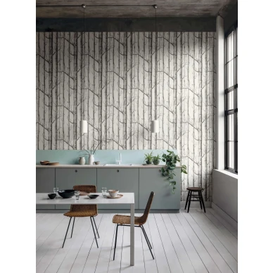 Cole & Son Woods tapet svartvit kuva