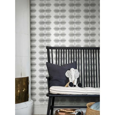 BoråsTapeter Berså II tapet med ljusgrå löv kuva