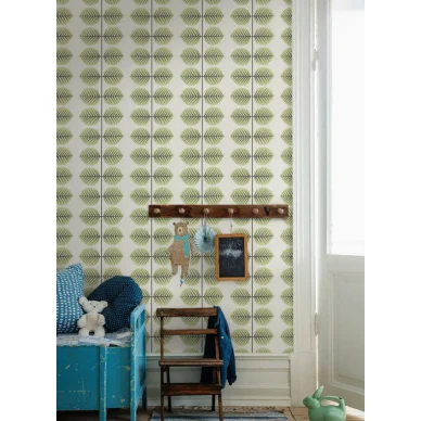 BoråsTapeter Berså II tapet med ljusgröna löv kuva