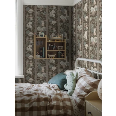 Ruskea elaintapetti Charlie lapsille Borastapeterilta 6290 image