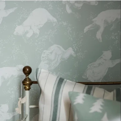 Polarn karhutapetti lastenhuoneeseen Borastapeterilta kuva