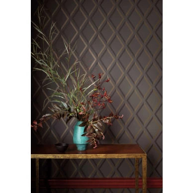 Pompeian harmaa pronssinen ruudullinen tapetti Cole et Sonilta 95 11062 image