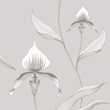 Orchid harmaa kukkatapetti Cole et Sonilta 95 10055 kuva