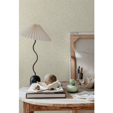 Sigfrid vaaleanvihrea lehtitapetti Sandbergilta 425 18 image